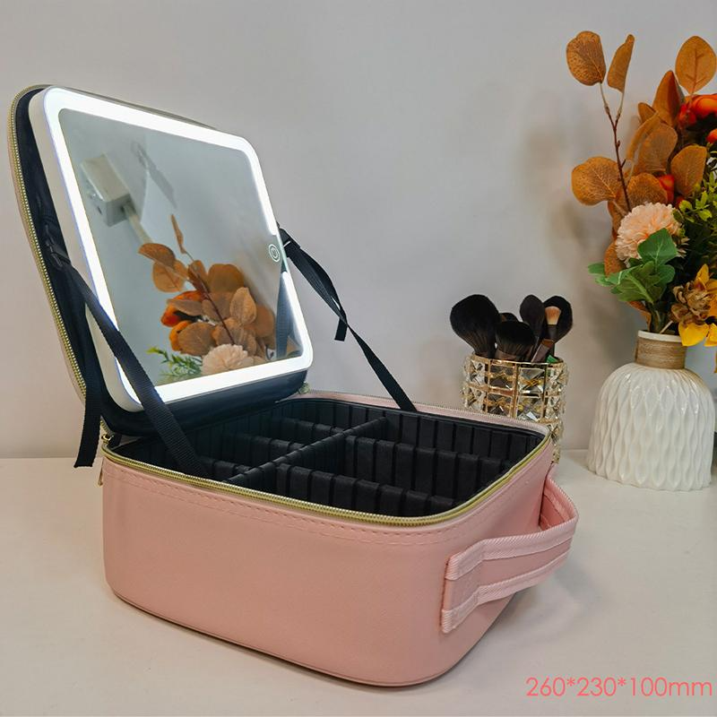 Sac organisateur avec Miroir éclairé (Vide sans Maquillage فارغ بدون مكياج)