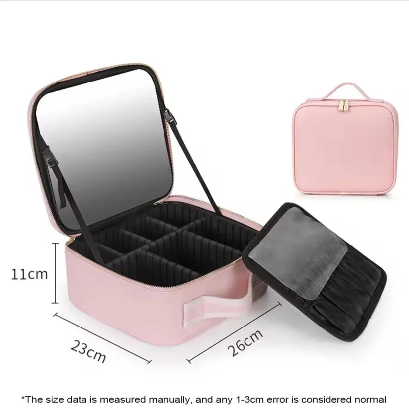 Sac organisateur avec Miroir éclairé (Vide sans Maquillage فارغ بدون مكياج)